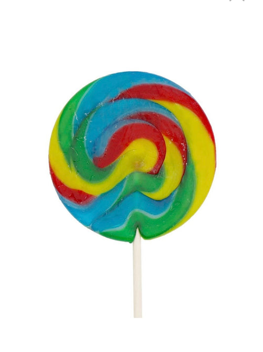 Crazy Candy Factory Rainbow Swirl Round Lollipops 80g