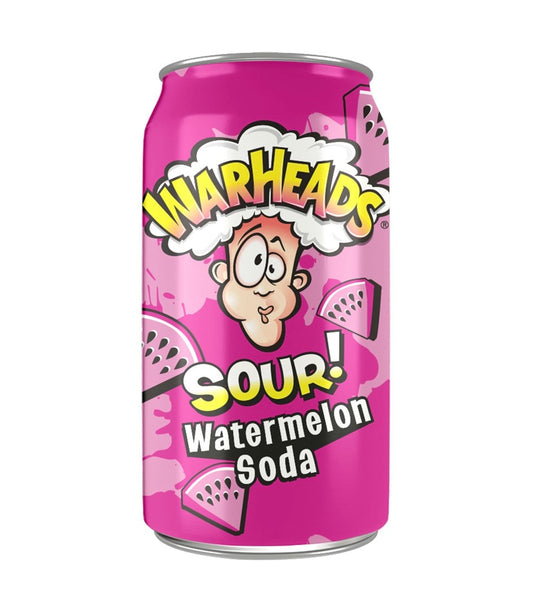 Warheads Sour Watermelon Soda Cans 355ml