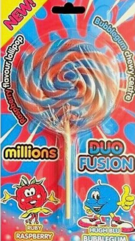 Millions Giant Lollipop 100g - Raspberry & Bubblegum