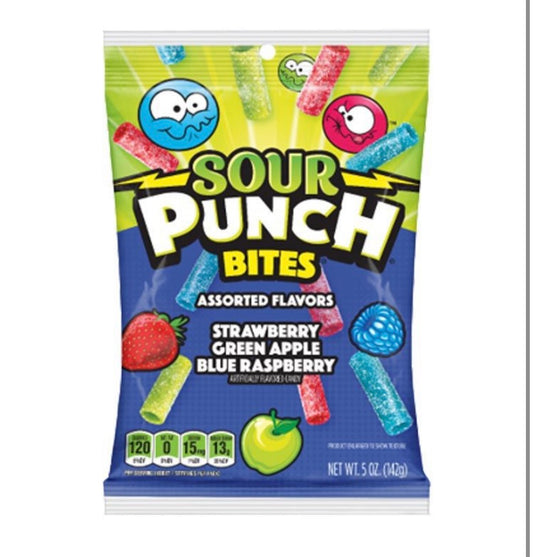 Sour Punch Mini Bites Assorted Flavours Bag 142g