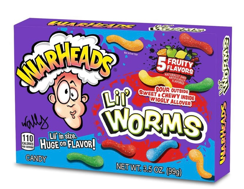 Warheads Lil' Worms Theatre Box 99g