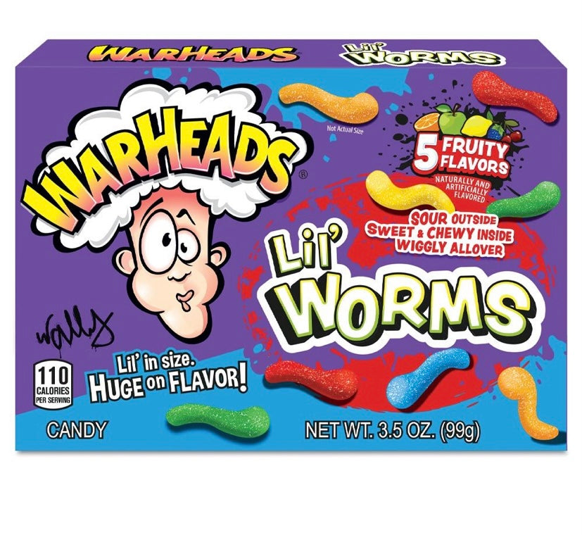 Warheads Lil' Worms Theatre Box 99g