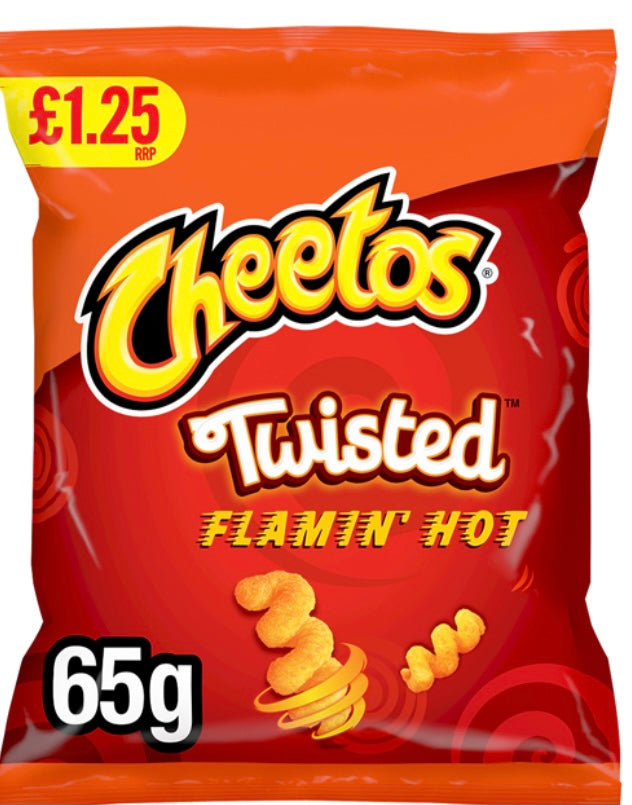 Cheetos Twisted flaming hot flavour 65g